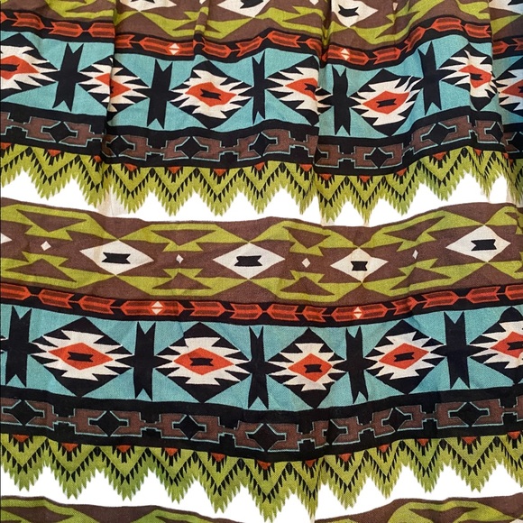 J & M Clothing Co Native American  Style Geometric Fringed Short Sleeve Tunic - Picture 5 of 12